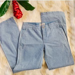 Free People Railroad Pinstripe Flare Jeans